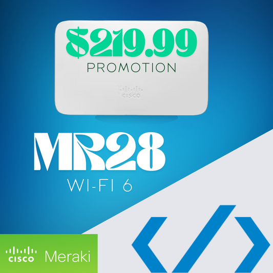 Promotion - Meraki MR28 – Cloud-Managed Wi-Fi 6 Access Point (MR28-HW)