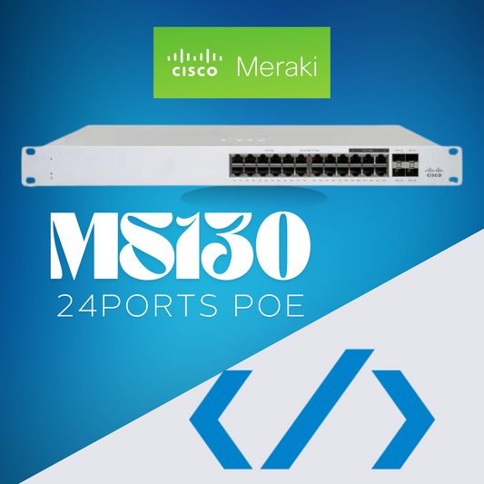 MERAKI MS130-24P CLOUD MANAGED 24GE 370W POE SWITCH (MS130-24P-HW)
