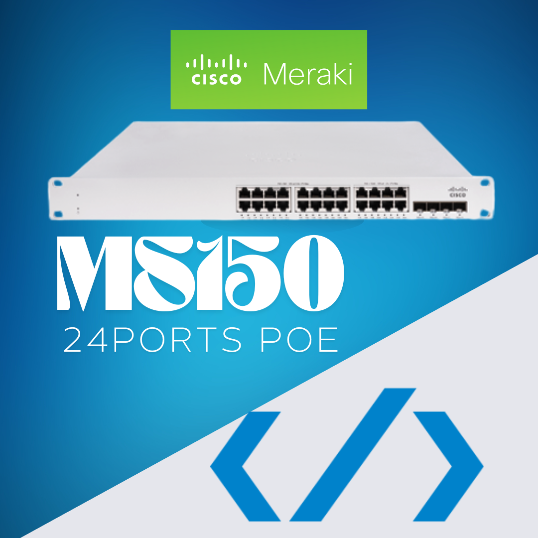 Cisco Meraki MS 150 24 ports Switch with POE : ms150-24P-4G
