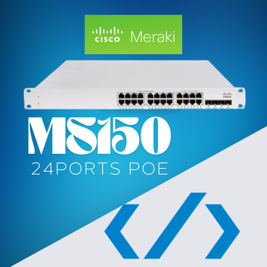 Cisco Meraki MS 150 24 ports Switch with POE : ms150-24P-4G